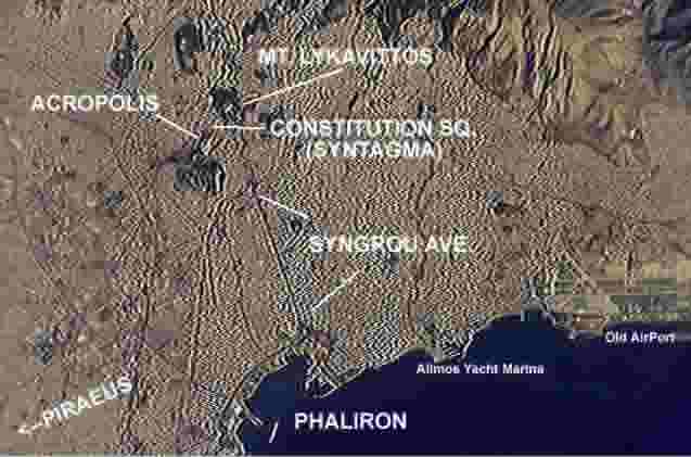 Athens Greece Satellite Imagery