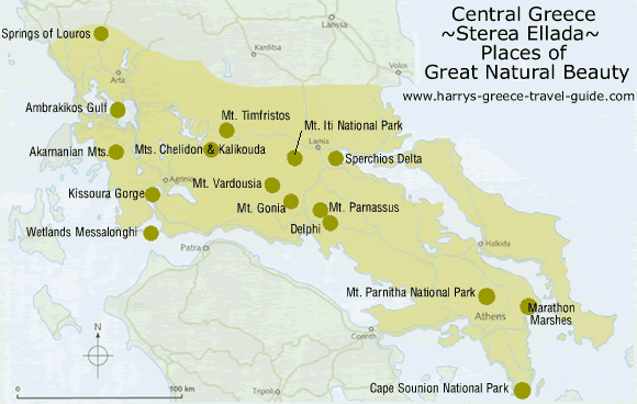 map sterea ellada central greece