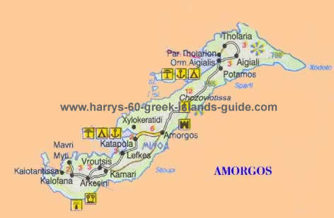 Click for the guide - map greek island of amorgos